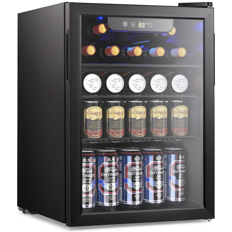 Mini Fridge Glass Door for Beer Drinks Wines🍹🍹🍹