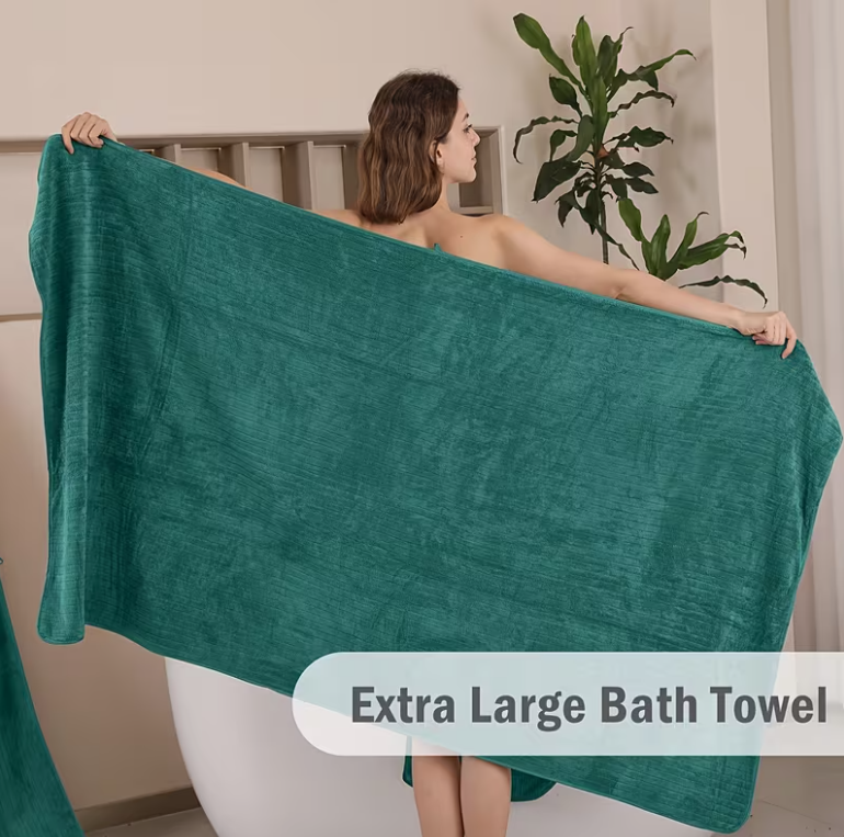 12-Pack HydroLock Ultra-Absorbent Oversized Bath Towels – 3-Color Quick-Dry Microfiber Bath Sheets, 35" × 70"