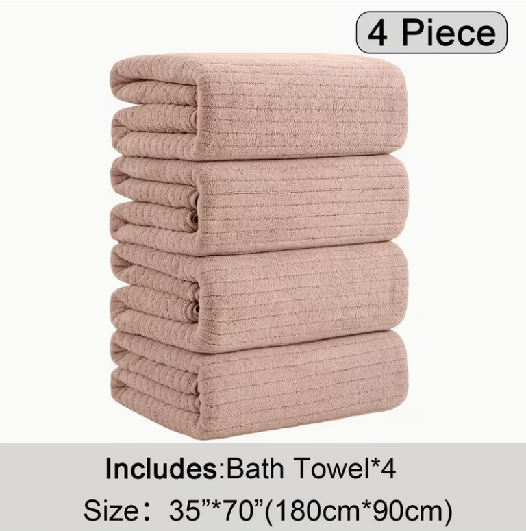 12-Pack HydroLock Ultra-Absorbent Oversized Bath Towels – 3-Color Quick-Dry Microfiber Bath Sheets, 35" × 70"