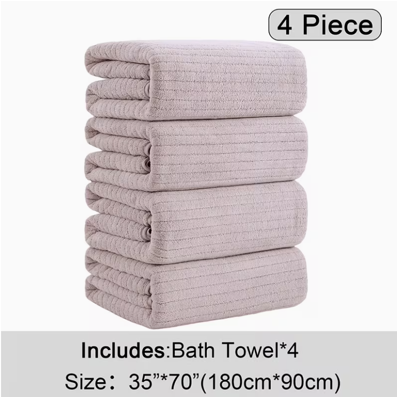 12-Pack HydroLock Ultra-Absorbent Oversized Bath Towels – 3-Color Quick-Dry Microfiber Bath Sheets, 35" × 70"