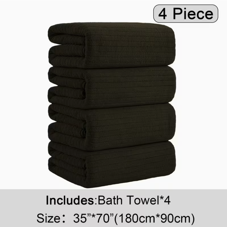 12-Pack HydroLock Ultra-Absorbent Oversized Bath Towels – 3-Color Quick-Dry Microfiber Bath Sheets, 35" × 70"