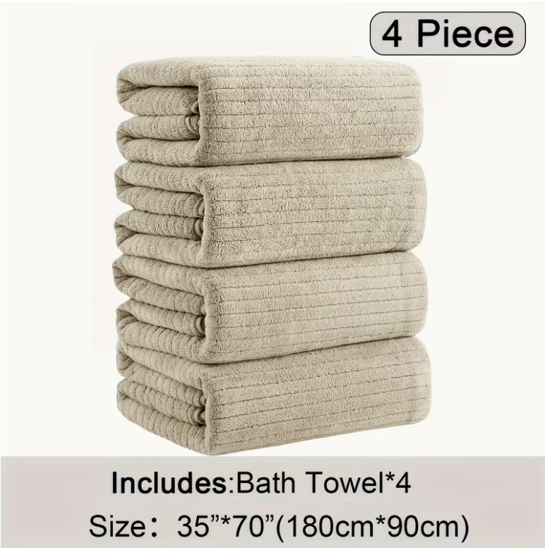 12-Pack HydroLock Ultra-Absorbent Oversized Bath Towels – 3-Color Quick-Dry Microfiber Bath Sheets, 35" × 70"