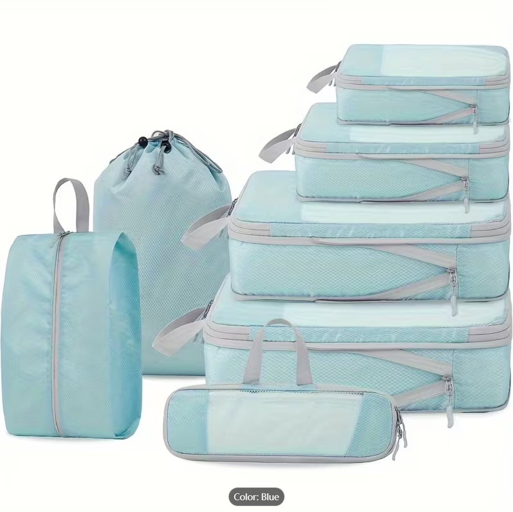 7Pcs Expandable Storage Travel Luggage Bags Compression Packing Cubes🧳👜💼
