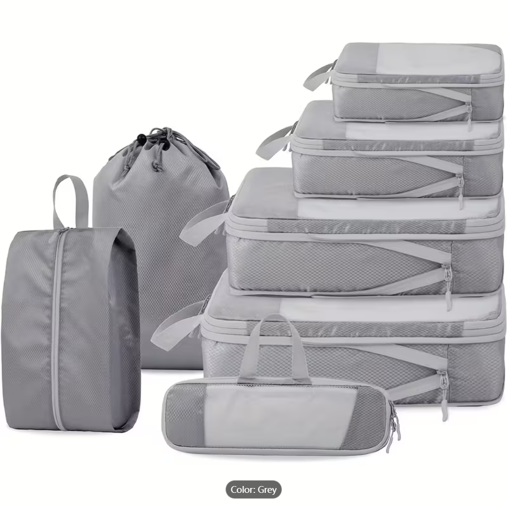 7Pcs Expandable Storage Travel Luggage Bags Compression Packing Cubes🧳👜💼