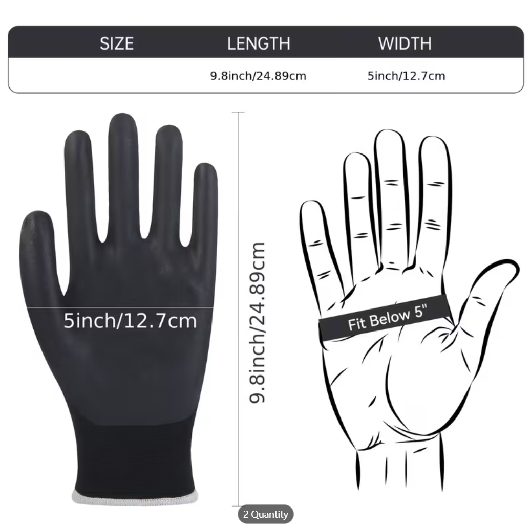 Rubber Insulated Non-Slip Work Gloves 🧤🧤🧤
