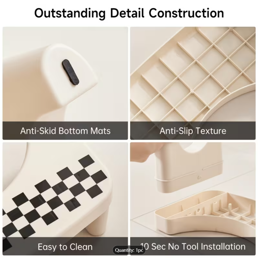 6.7 Inch Multi-Purpose Foldable Lightweight Bathroom Step Stool