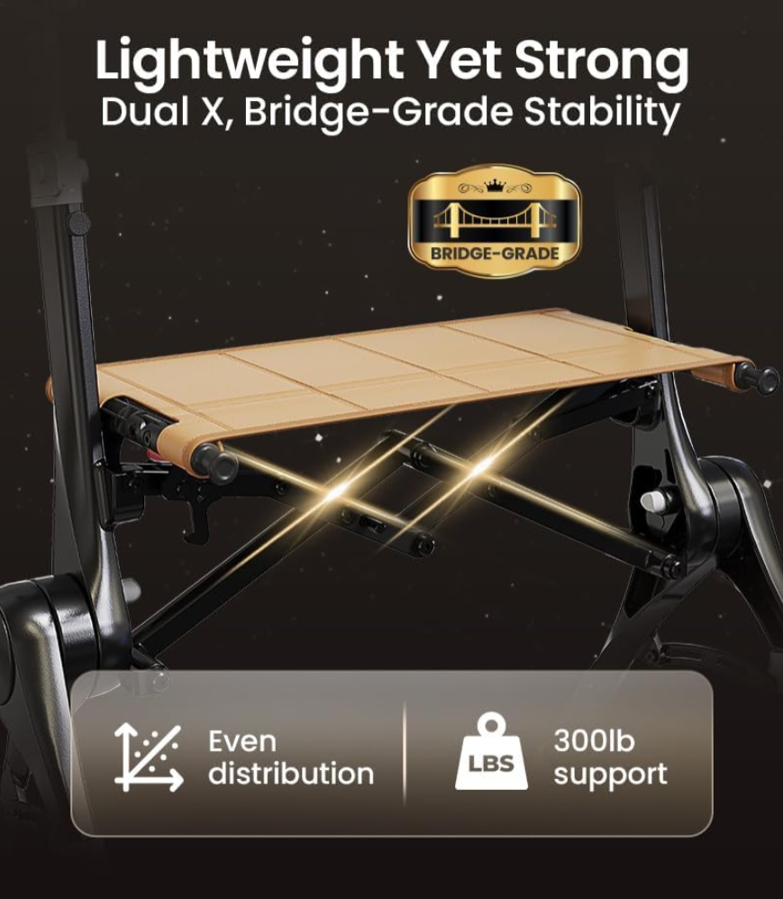 Foldable Rollator Walker with Seat | Lightweight for Seniors-🔥 LIMITED-TIME 50% OFF🔥
