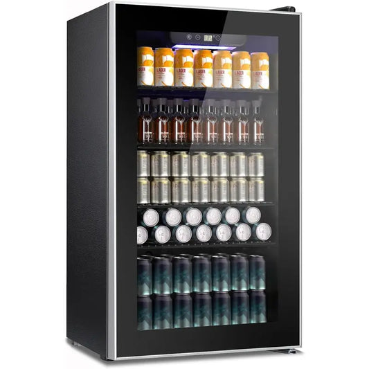 Mini Fridge Glass Door for Beer Drinks Wines🍹🍹🍹