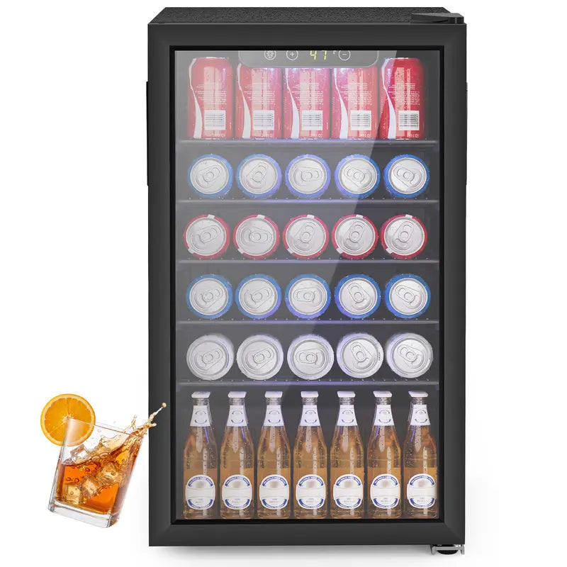 Mini Fridge Glass Door for Beer Drinks Wines🍹🍹🍹
