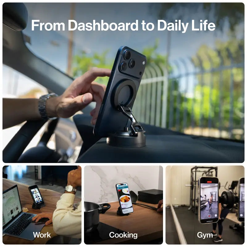 360° Rotatable Adjustable Car Phone Mount with Vacuum Suction Cup📱📱