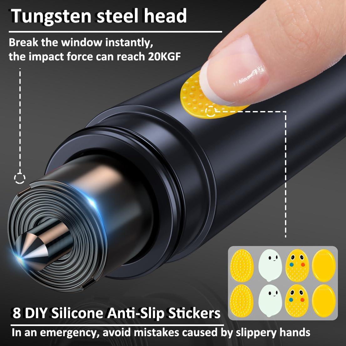 2-in-1 Car Emergency Escape Tool – Window Breaker