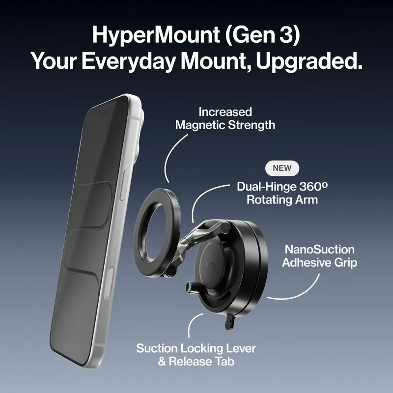 360° Rotatable Adjustable Car Phone Mount with Vacuum Suction Cup📱📱