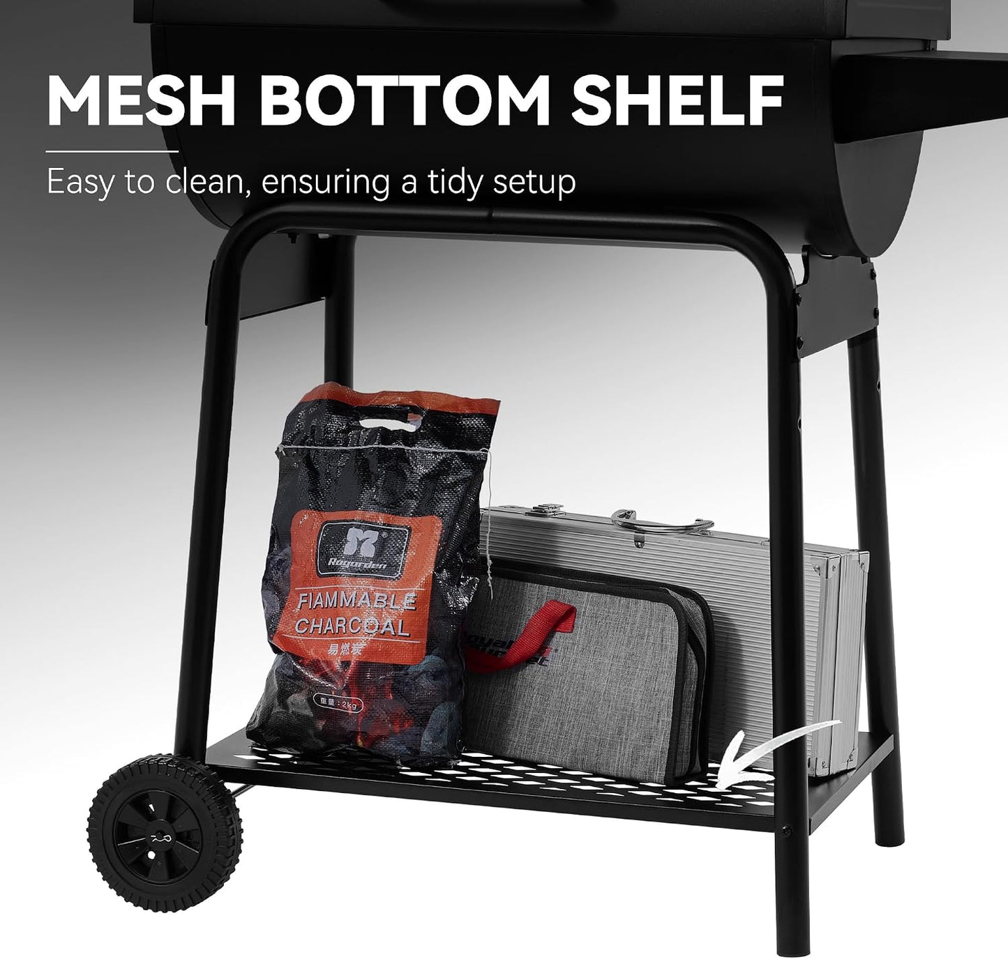 28 Inch Barrel Charcoal Grill with Warming Rack