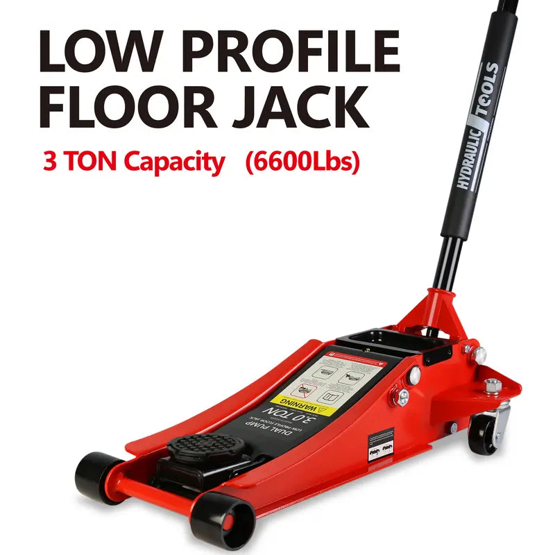 Hydraulic Low Profile and Steel  Jack 3 Ton (6600 lb) Capacity