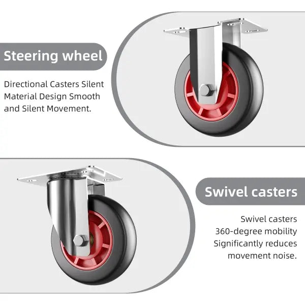 Folding Flat Cart with Silent Wheels And Swivel🛴🛴🛴