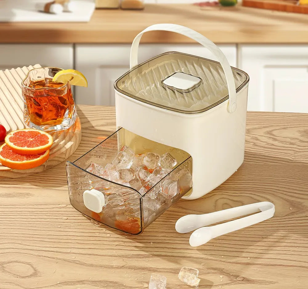 2-in-1 Large Capacity Ice Mold & Storage Bin Set 🧊(More fun and better than it looks on video✨)