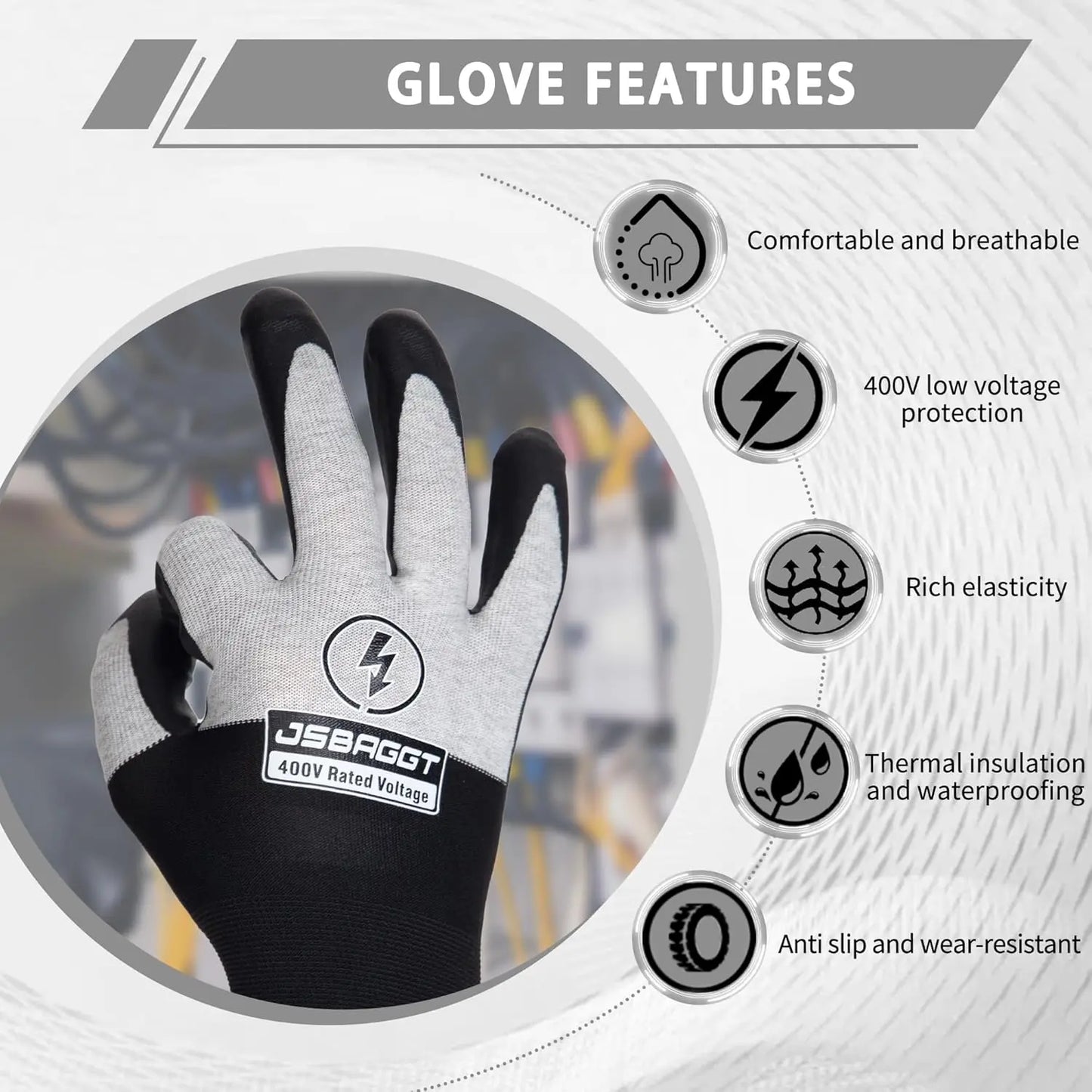 Rubber Insulated Non-Slip Work Gloves 🧤🧤🧤