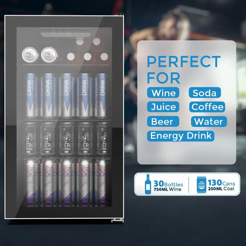 Mini Fridge Glass Door for Beer Drinks Wines🍹🍹🍹